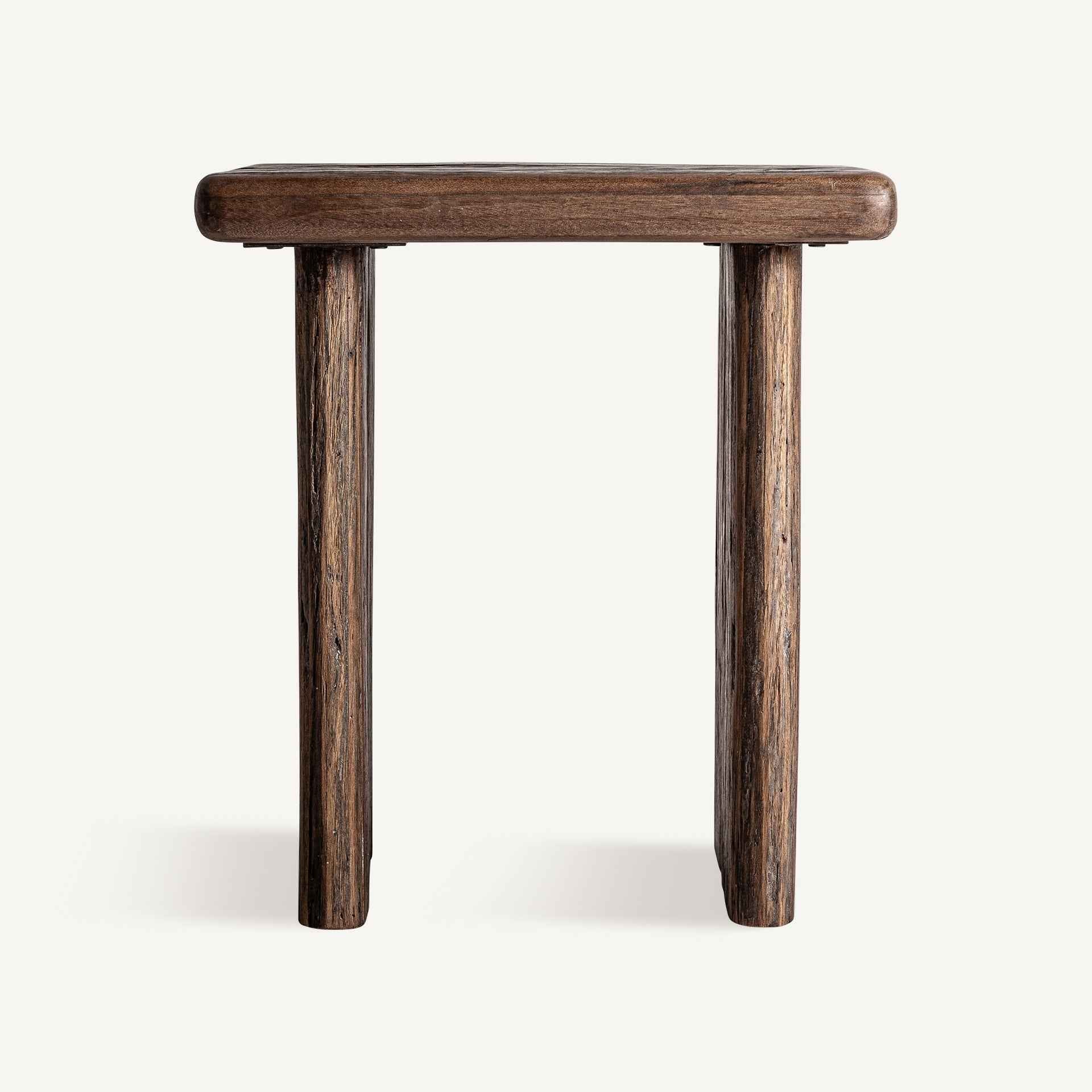 Bambua Toigne Tavolino Laterale Marrone in Legno Tropicale