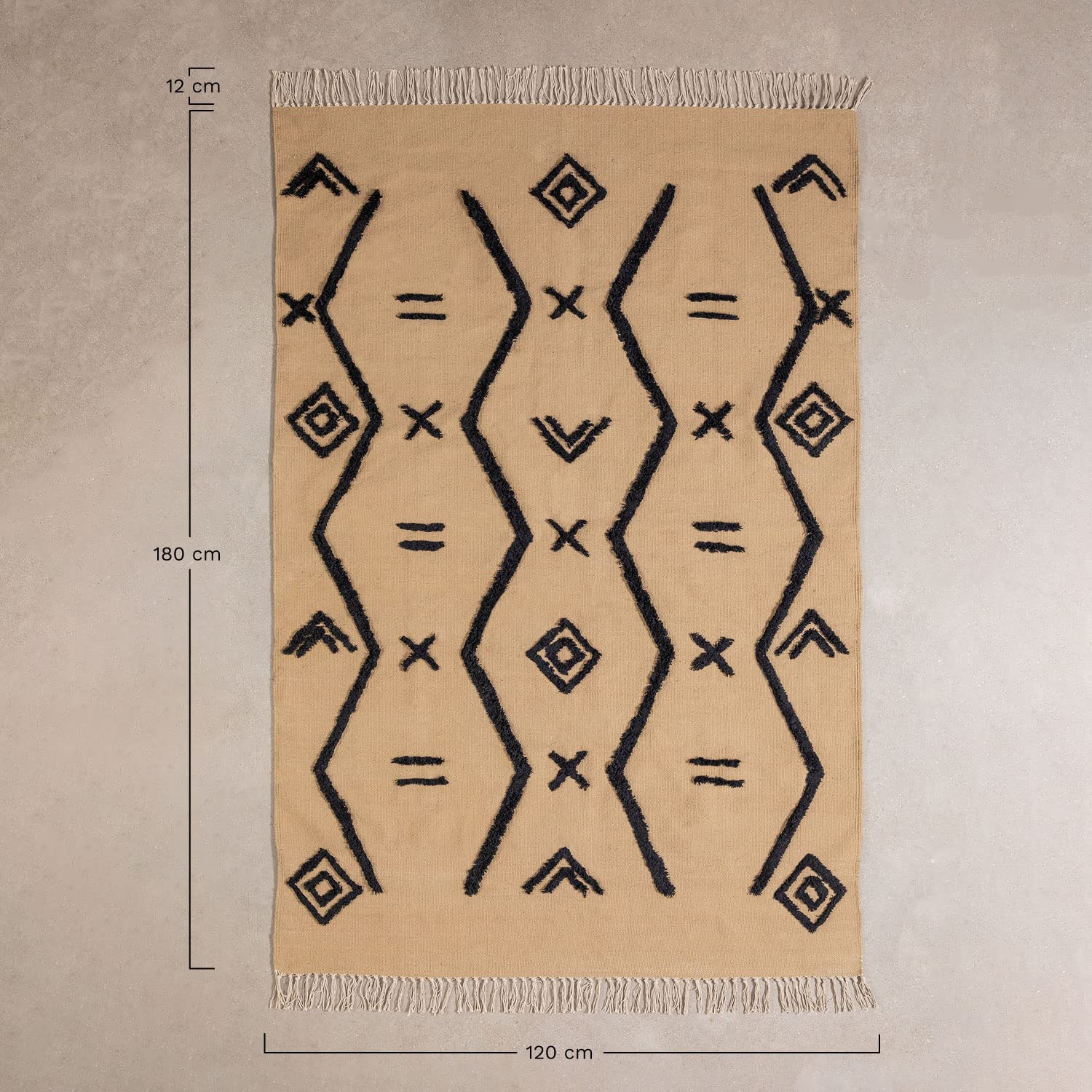 Sklum Takoma tappeto cotone 180x120 cm marrone grano