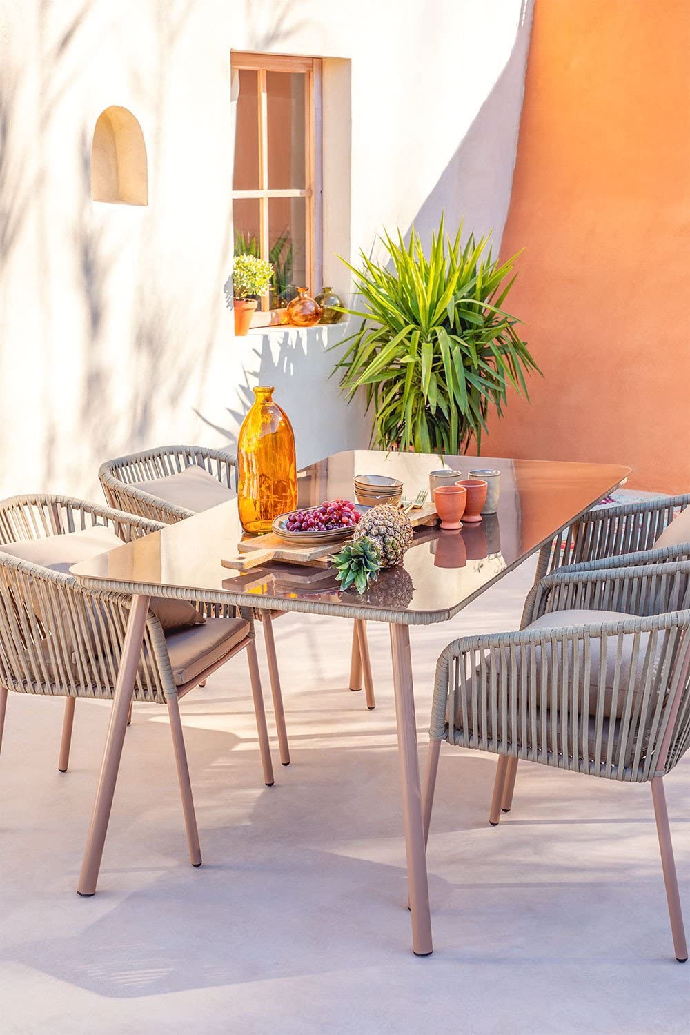 Sklum Arhiza Tavolo Giardino 160x90 cm Marrone Moka