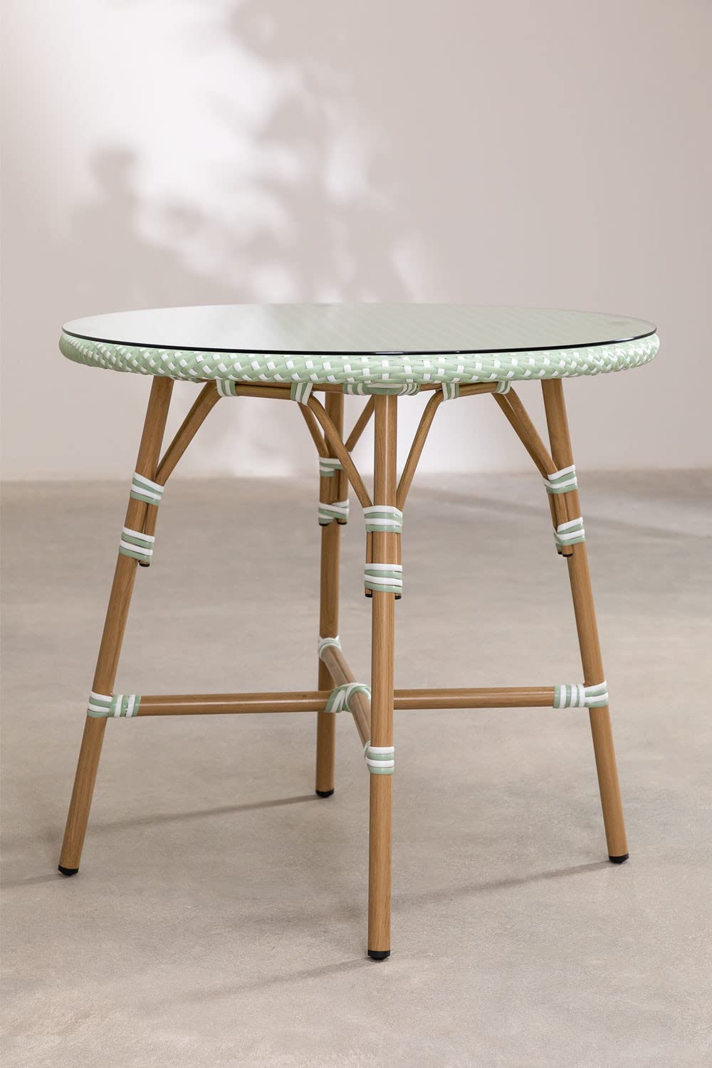Sklum Alisa Bistro Tavolo Giardino Rotondo 80 cm Rattan
