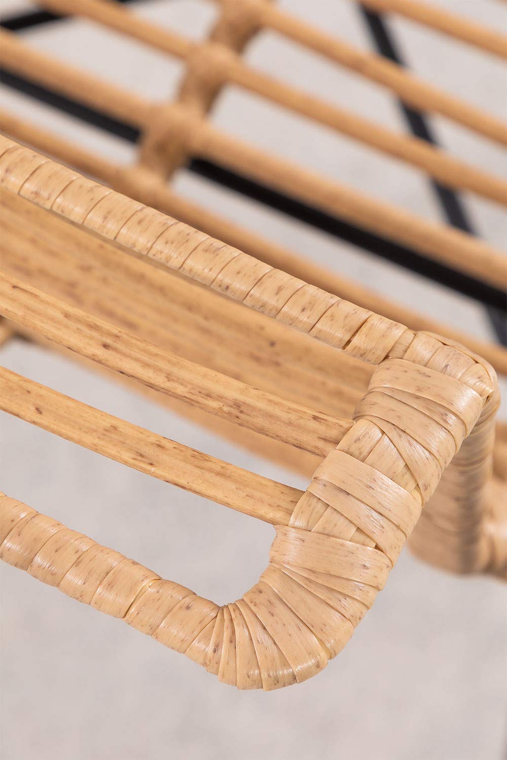 Sklum Mimbar Style Sedia da Pranzo Marrone in Rattan PE