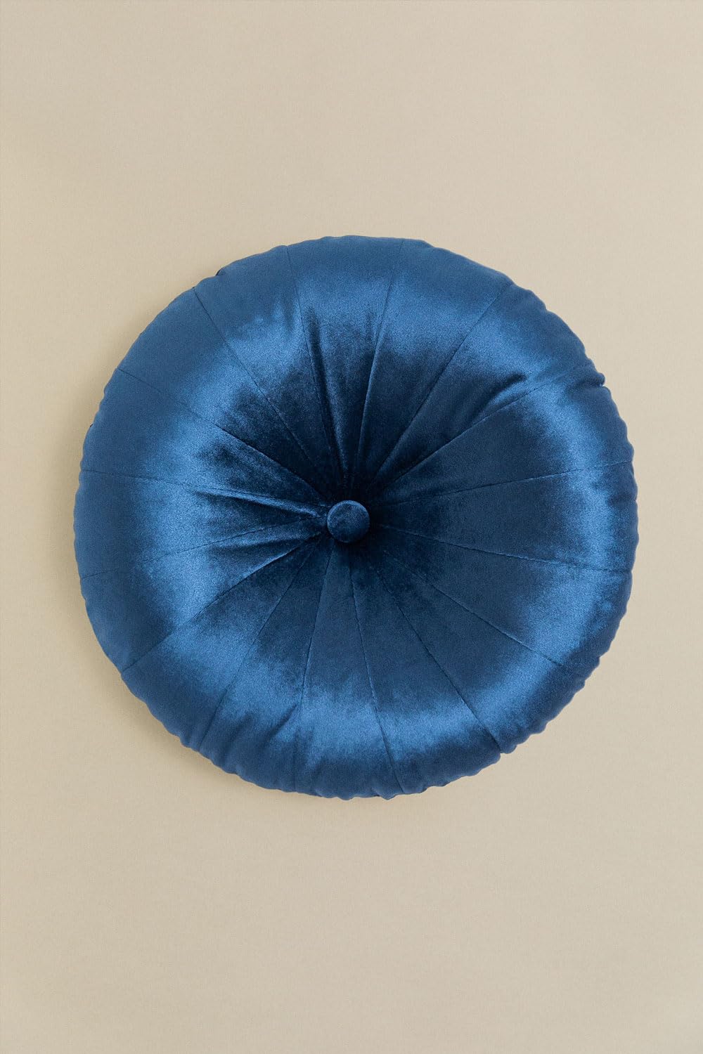 Sklum Kumba Cuscino Rotondo Ø38 cm Blu Velluto