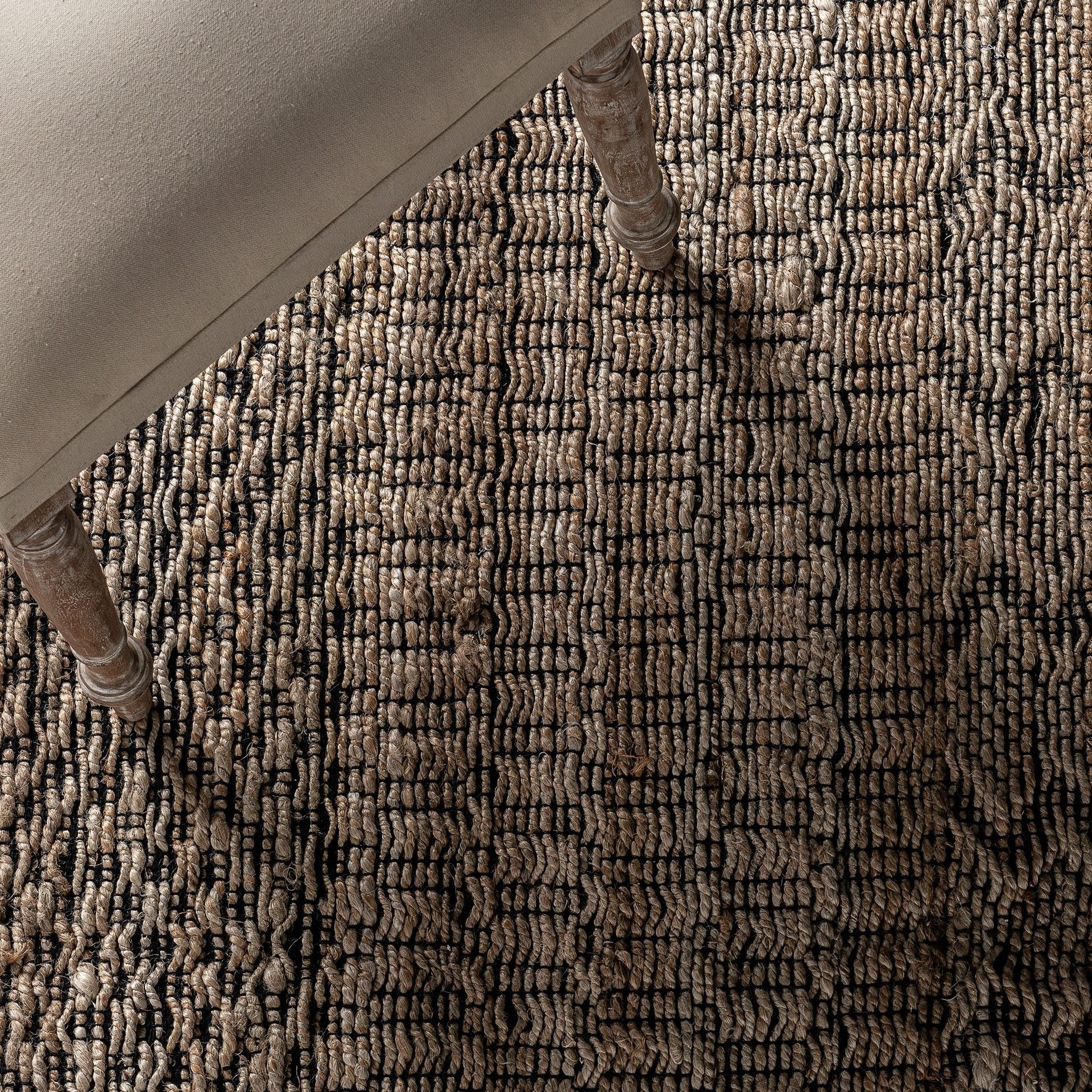 Bambua Kelia tappeto cotone canapa grigio naturale
