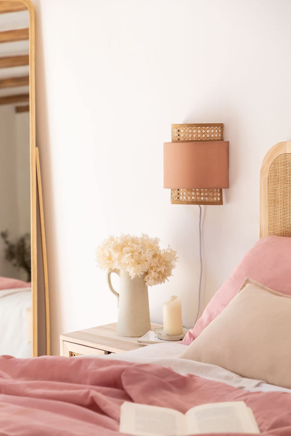 Sklum Satu Lampada da Parete Applique Rattan 25 cm