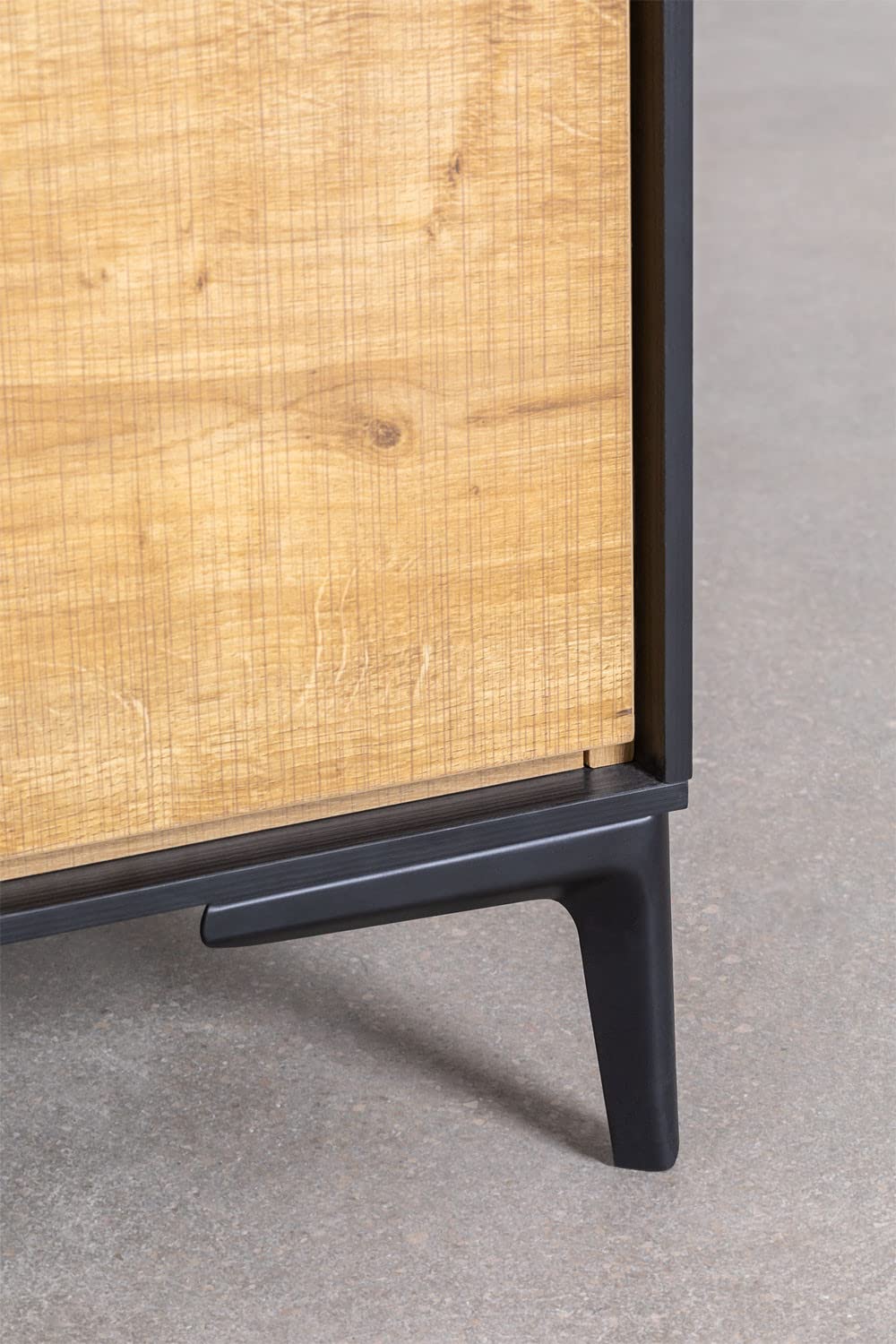 Sklum Danae Mobile TV Black Natural in MDF e Ferro