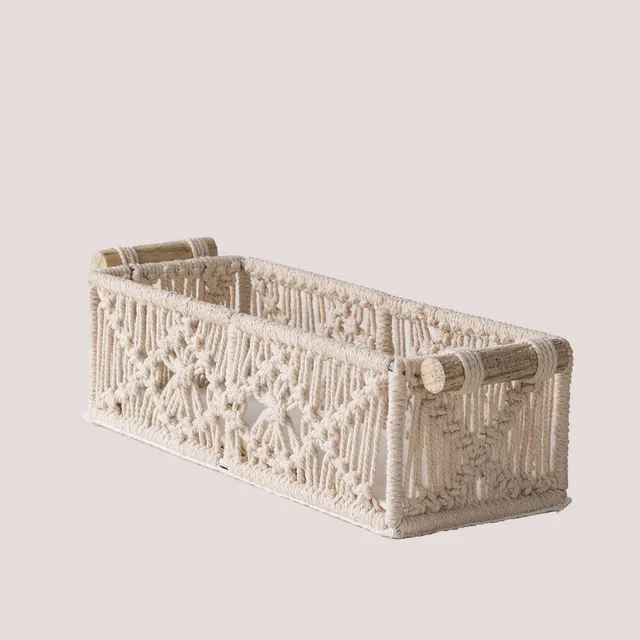 Sklum Farid cestino portaoggetti in macramè 28 cm