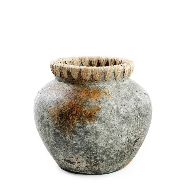 Bambua Styly vaso grigio antico S terracotta