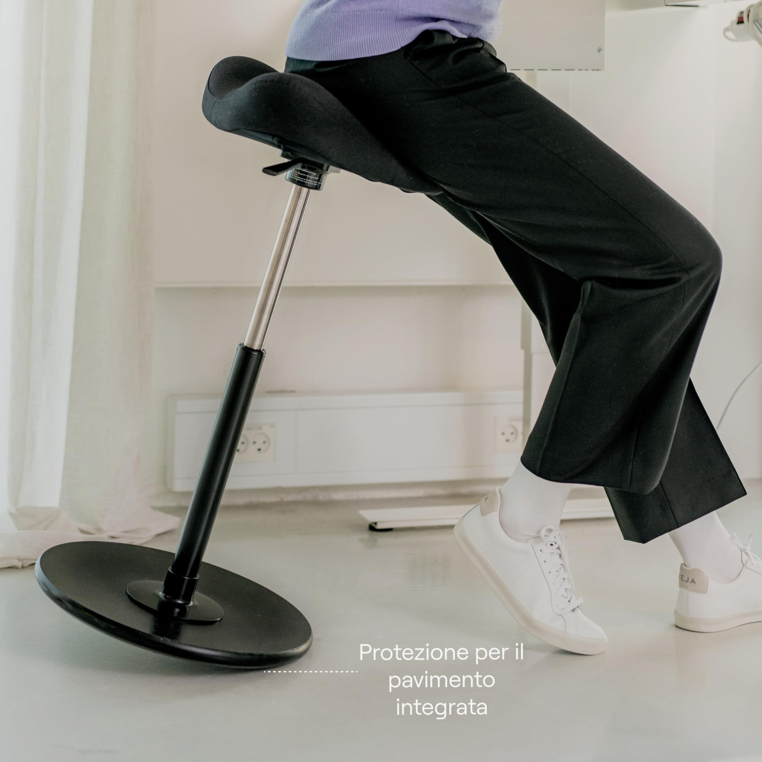 Varier Move sgabello ergonomico sit-stand naturale/nero