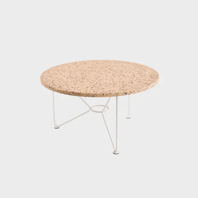 Acapulco Design Low Table tavolino rosato in terrazzo Ø65 cm