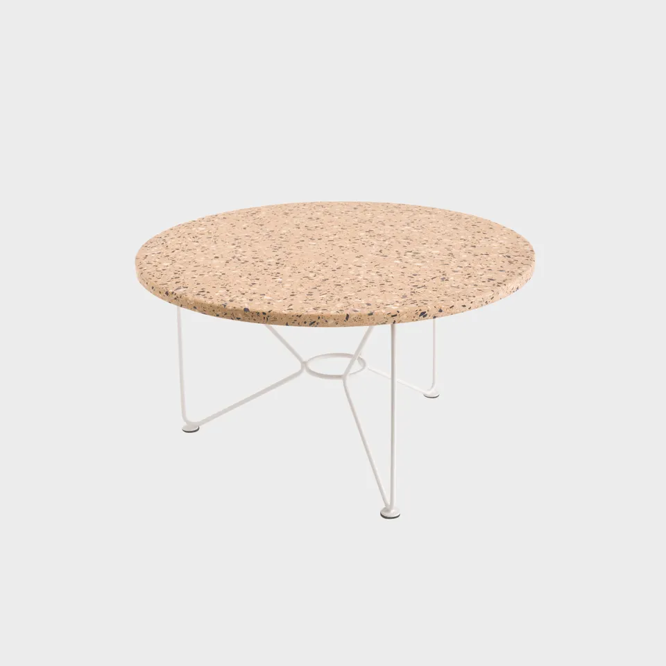 Acapulco Design Low Table tavolino rosato in terrazzo Ø65 cm