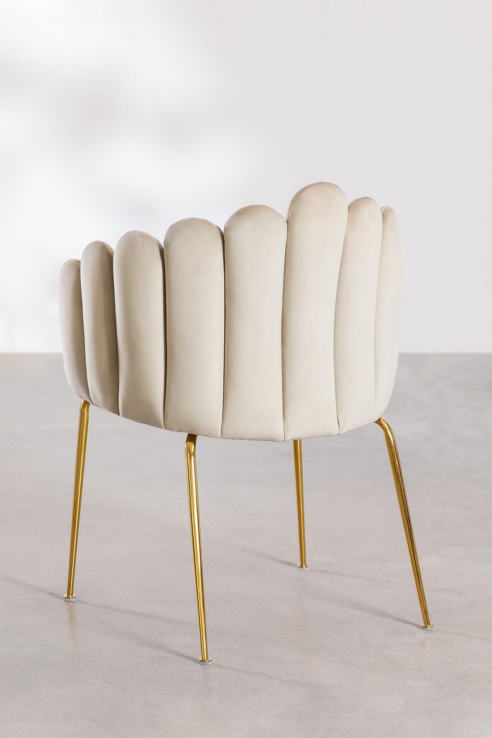 Sklum Markina sedia da pranzo velluto gambe oro vintage