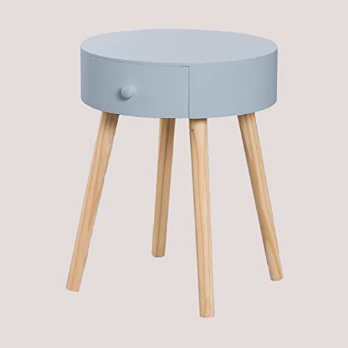 Sklum Lamba comodino legno grigio con cassetto