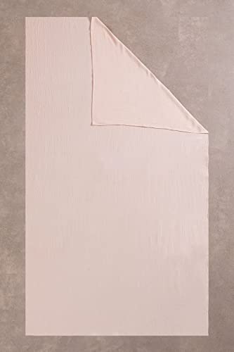 Sklum Isbe Plaid in Cotone Beige Crema 135x221 cm