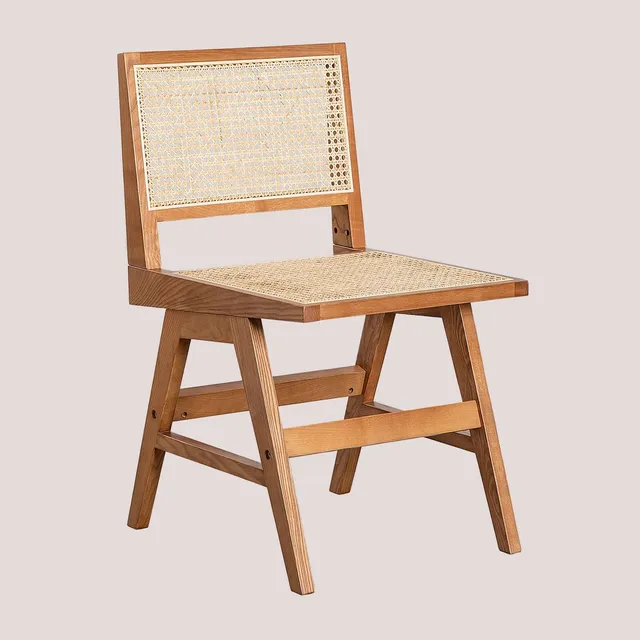 Sklum Lali Sedia da Pranzo in Frassino e Rattan