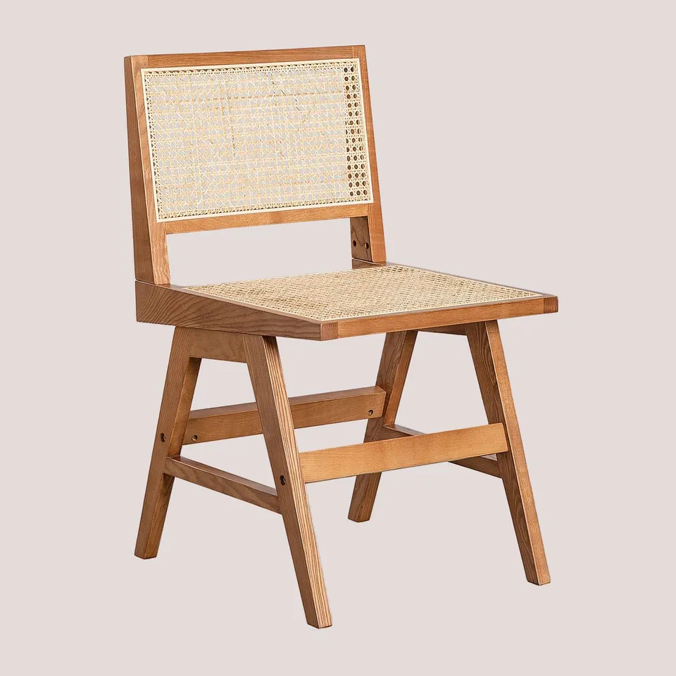 Sklum Lali Sedia da Pranzo in Frassino e Rattan