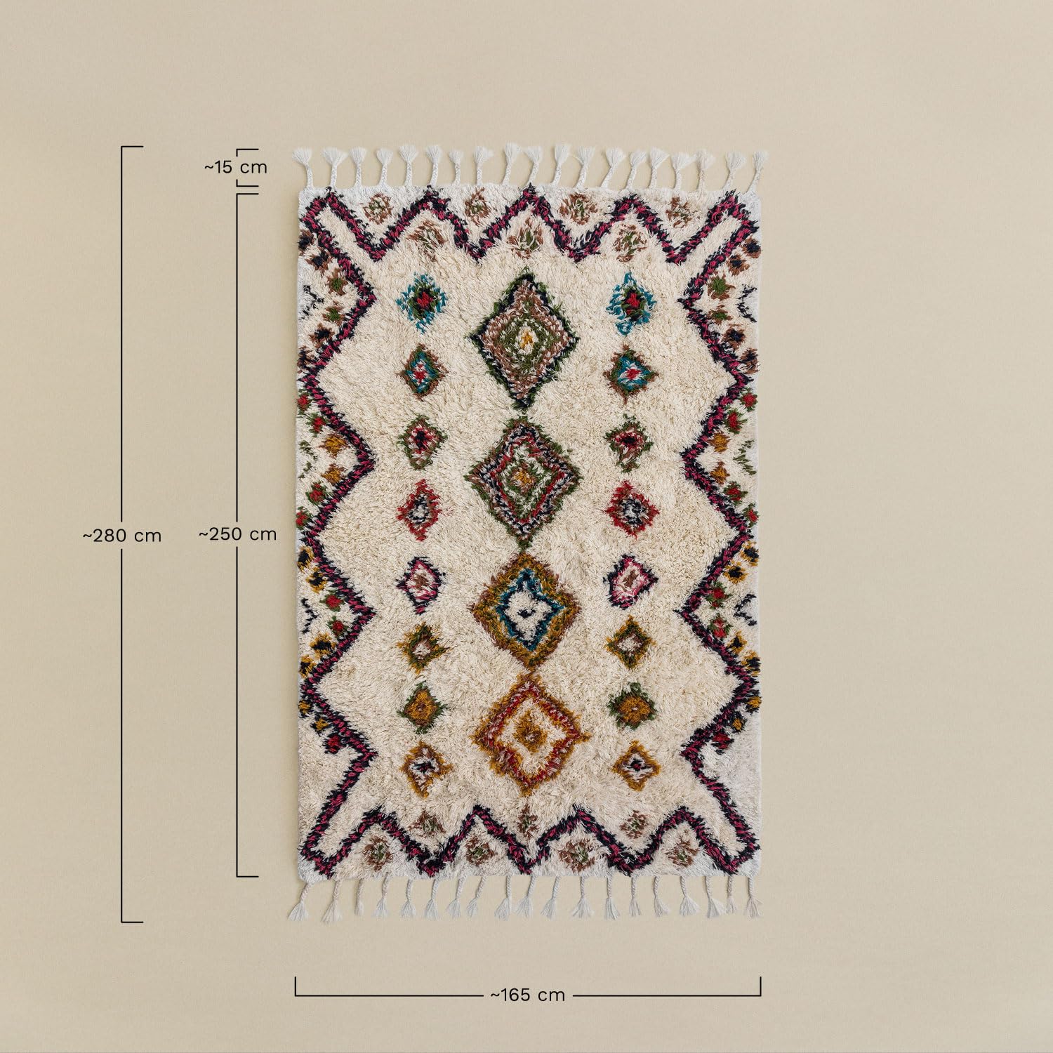 Sklum Mesty tappeto lana e cotone 280x165 cm etnico