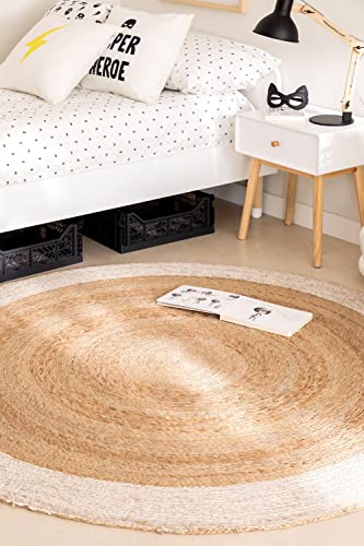 Sklum Dagna tappeto rotondo in iuta Ø150 cm bianco