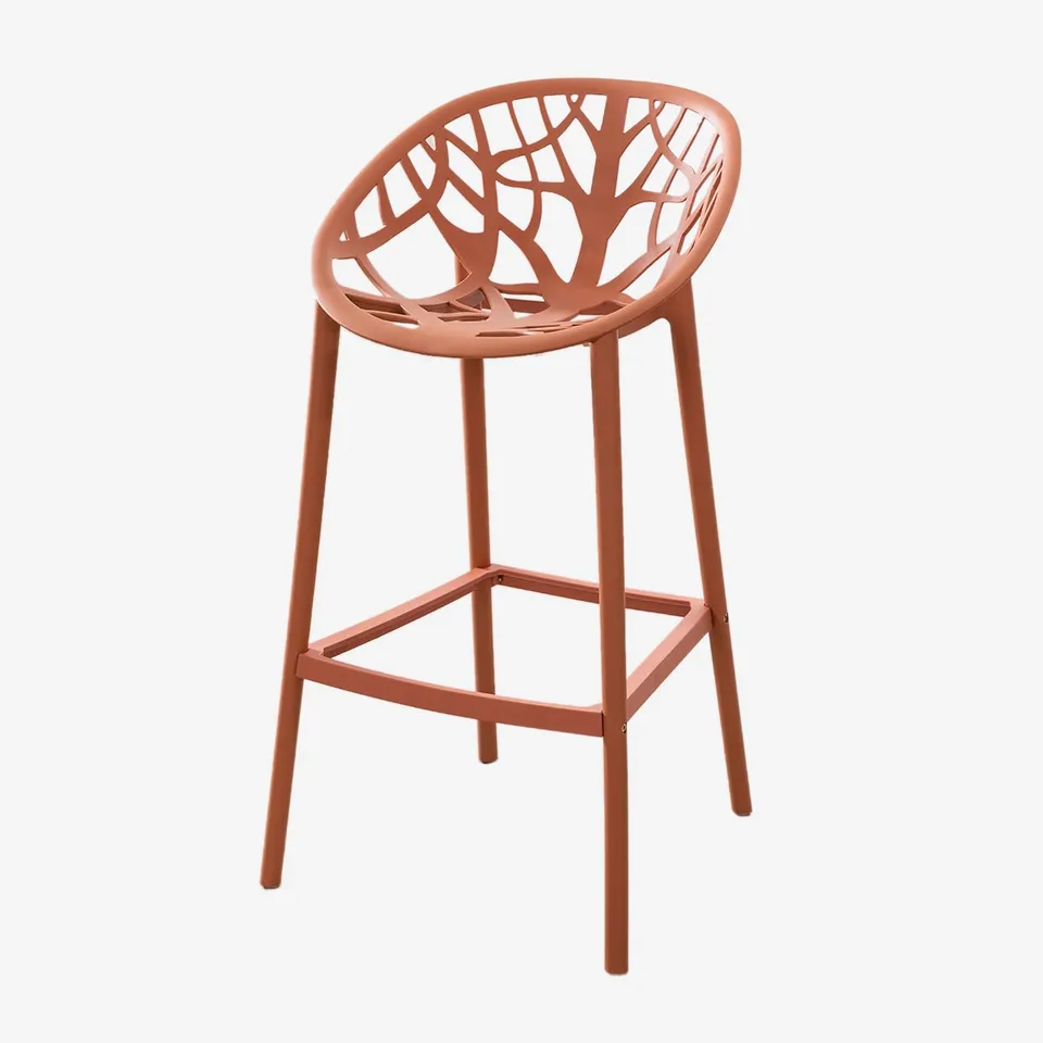 Sklum Ores set 4 sgabelli alti terracotta 65 cm