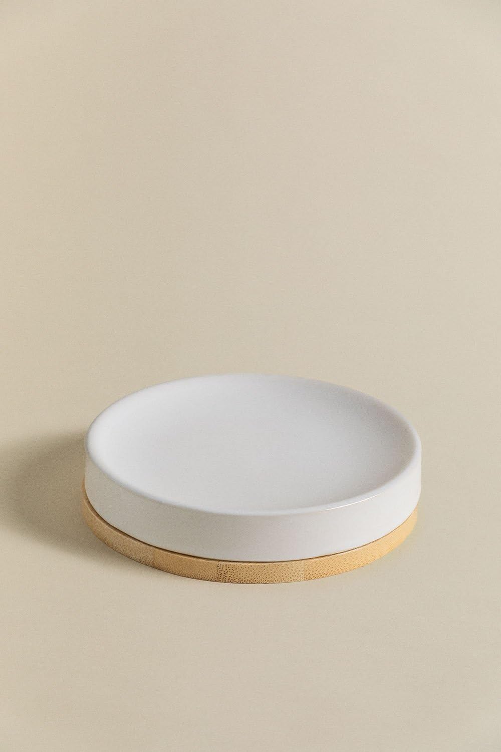 Sklum Elvan portasapone ceramica e bambù