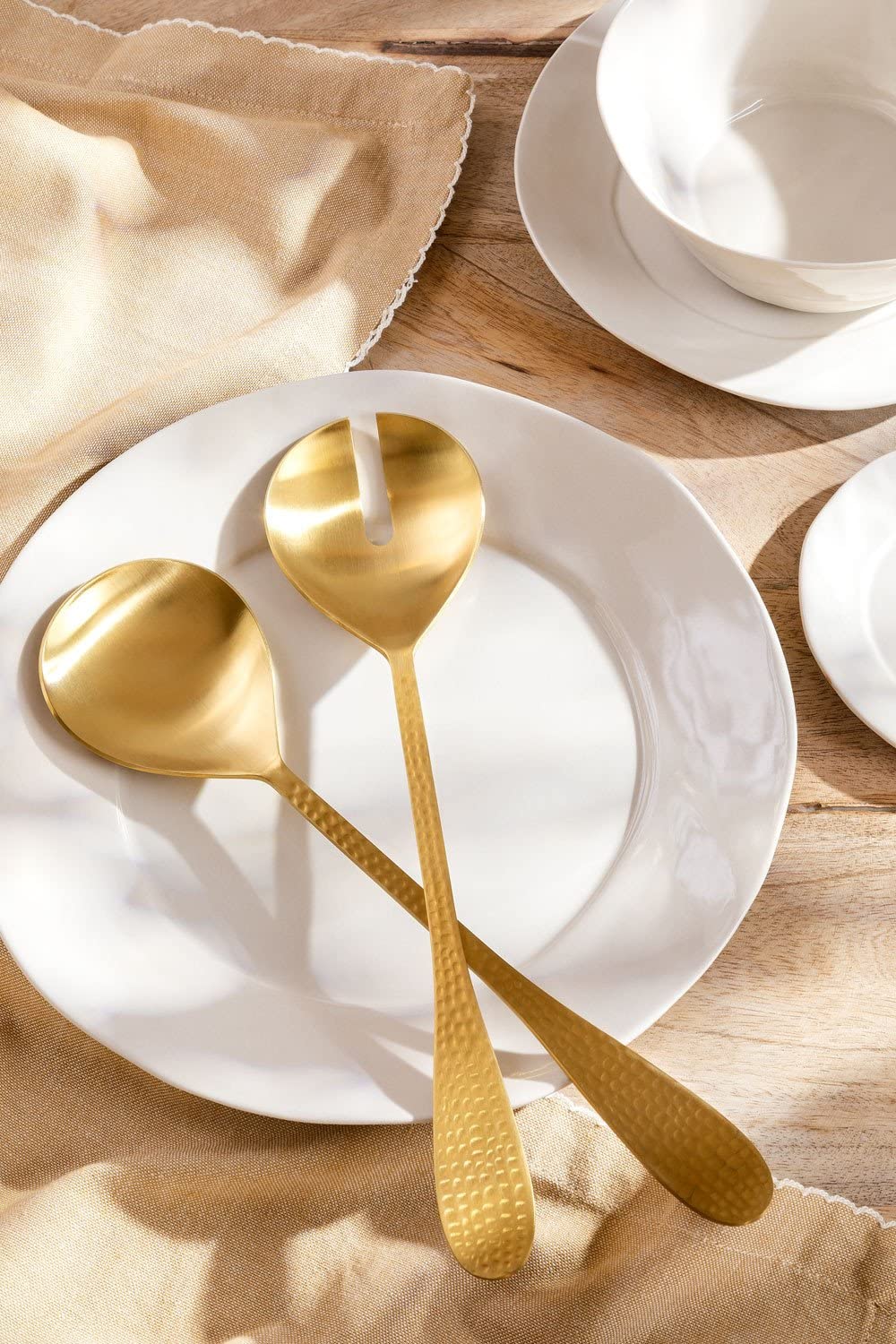 Sklum Aina Posate Insalata 2 Pezzi Acciaio Oro Opaco