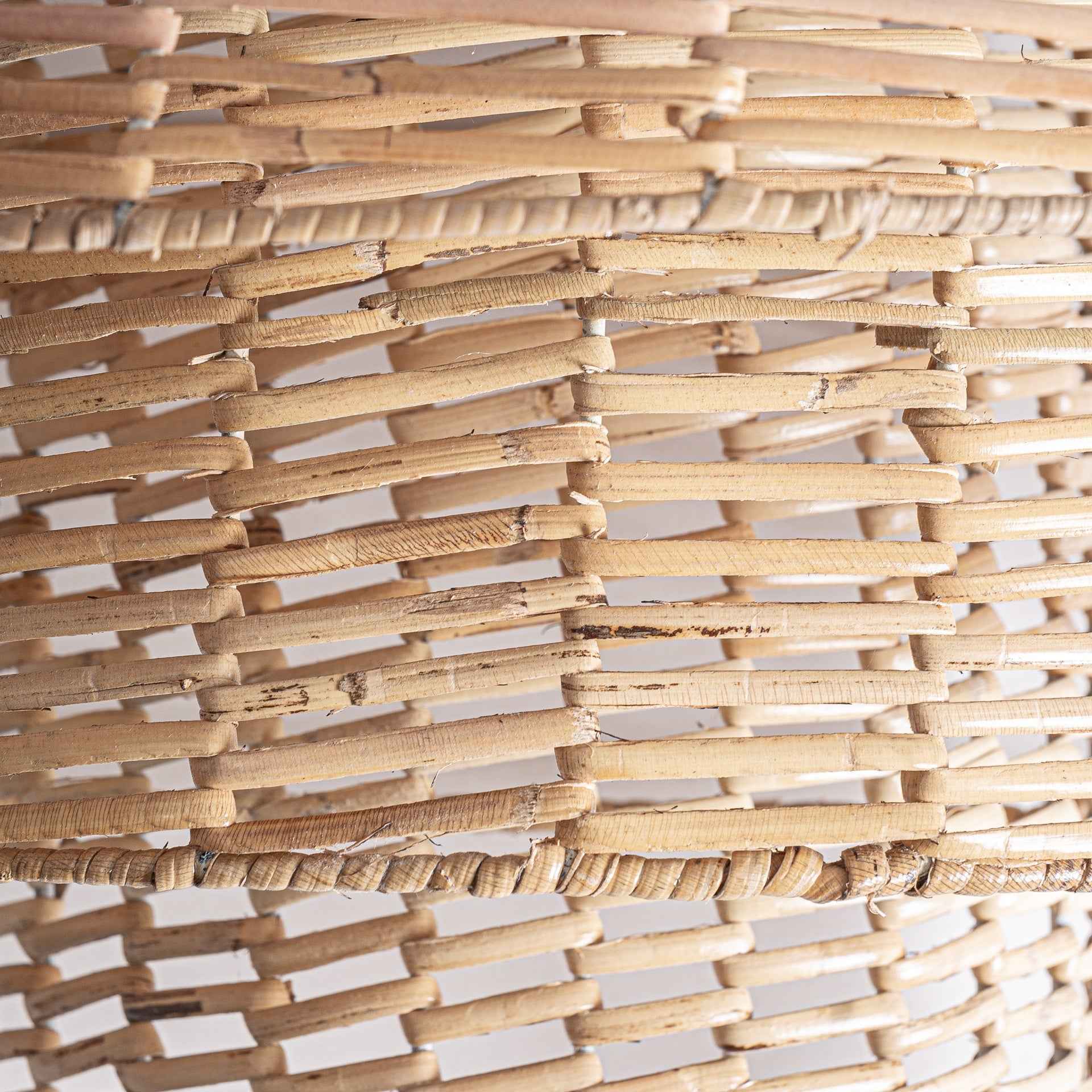 Bambua Plissé applique da parete rattan doppia luce