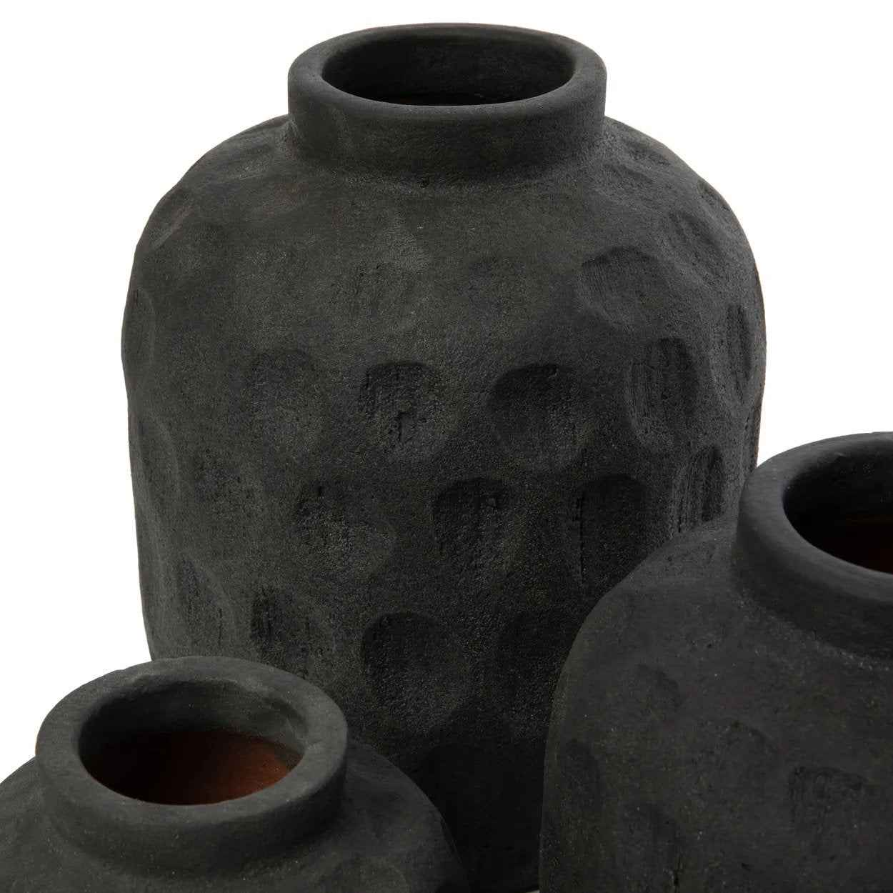 Bambua Trendy vaso terracotta nero M