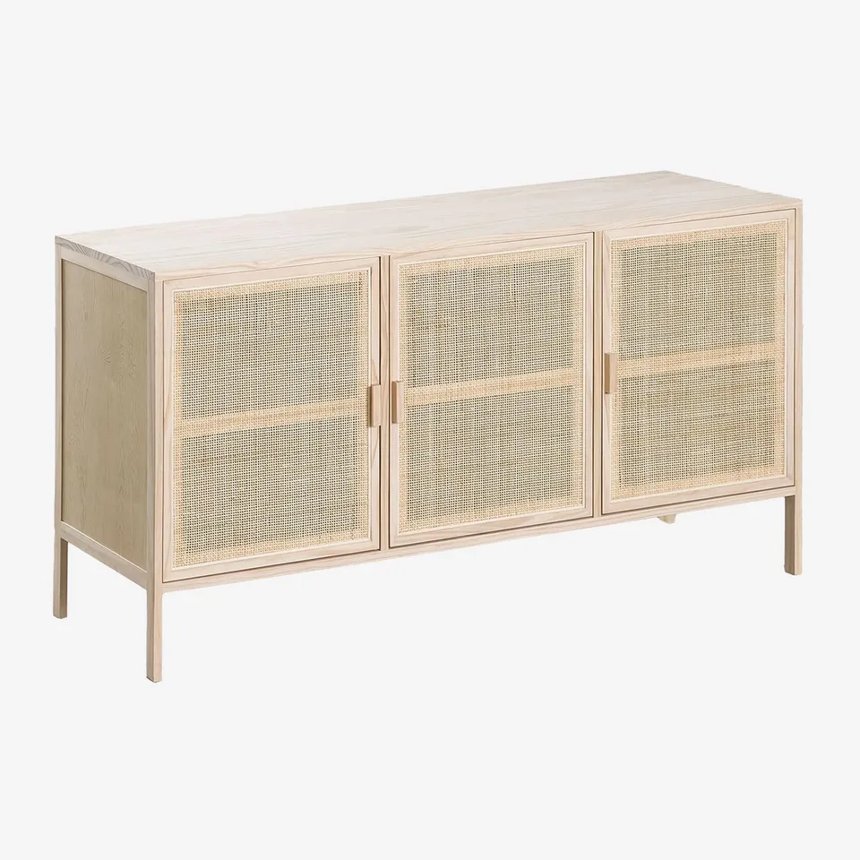 Sklum Reyna credenza in rattan e pino 136 cm