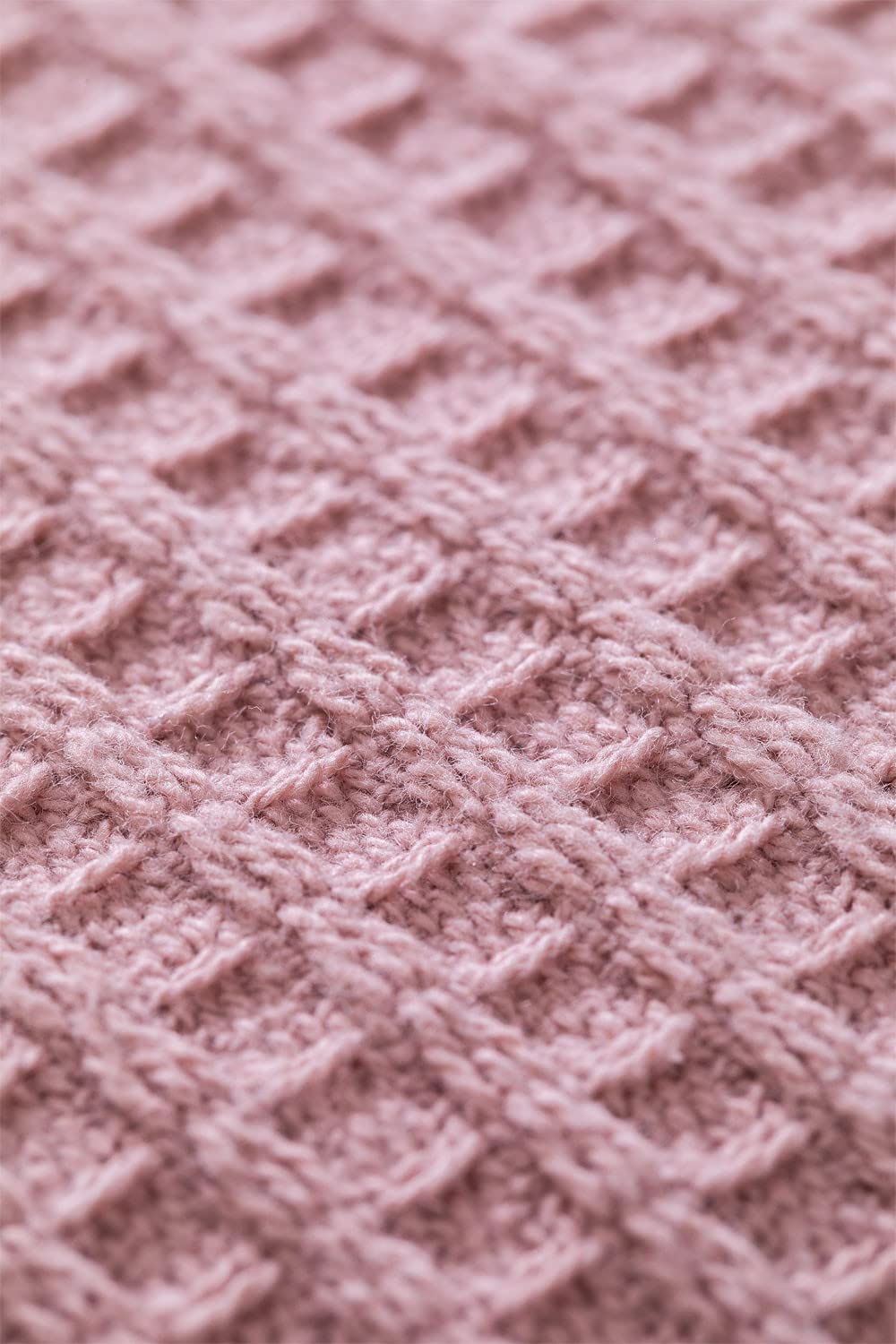 Sklum Bimba Coperta in Cotone Rosa Malva Nido d'Ape