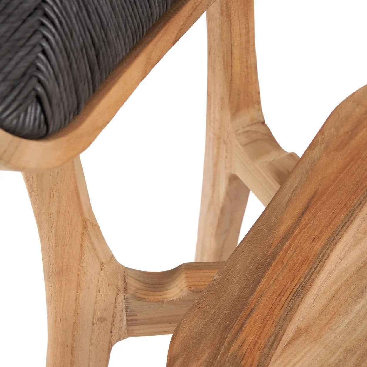 Bambua Arigato sedia da pranzo da esterno teak nero