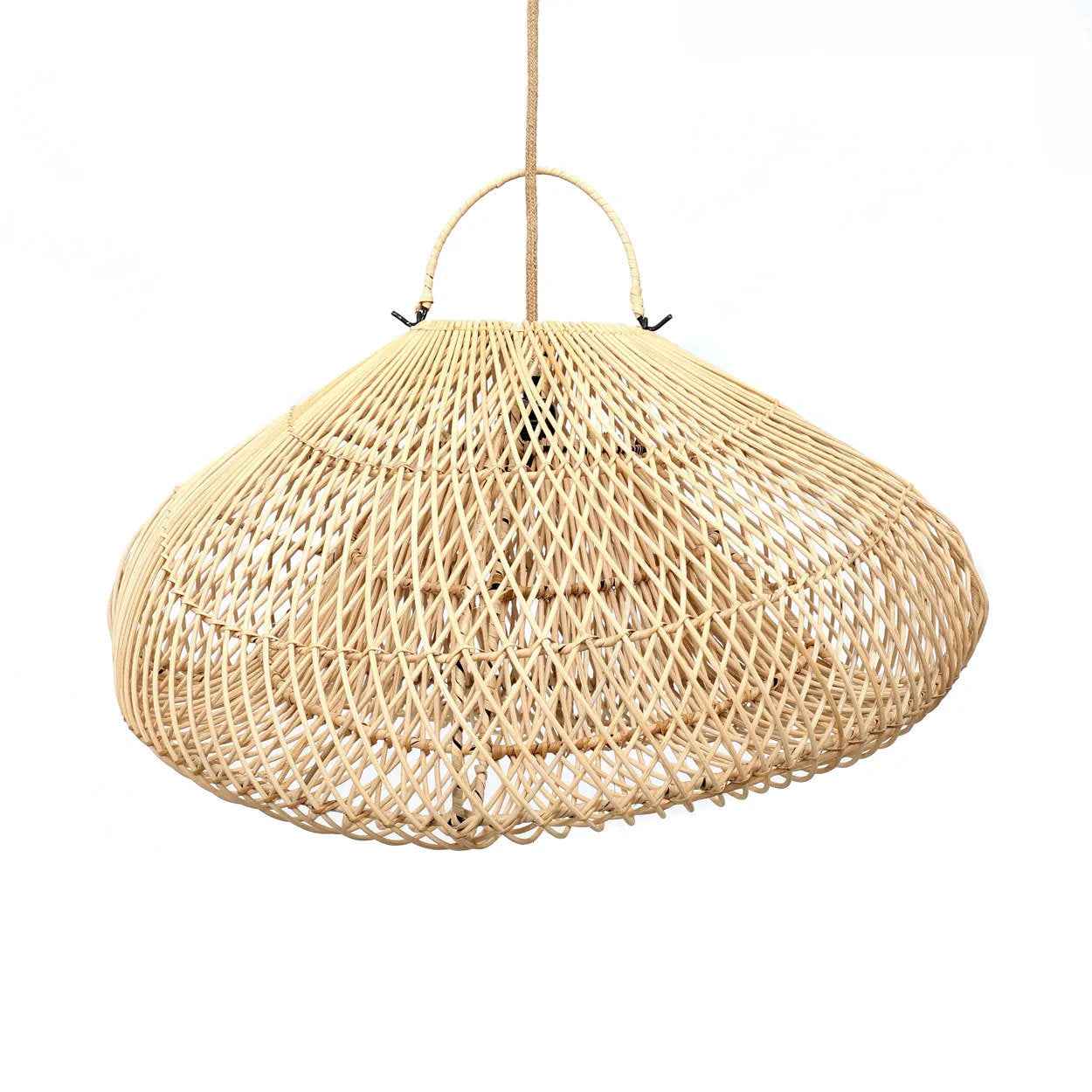 Bambua Cloud lampada a sospensione rattan naturale M
