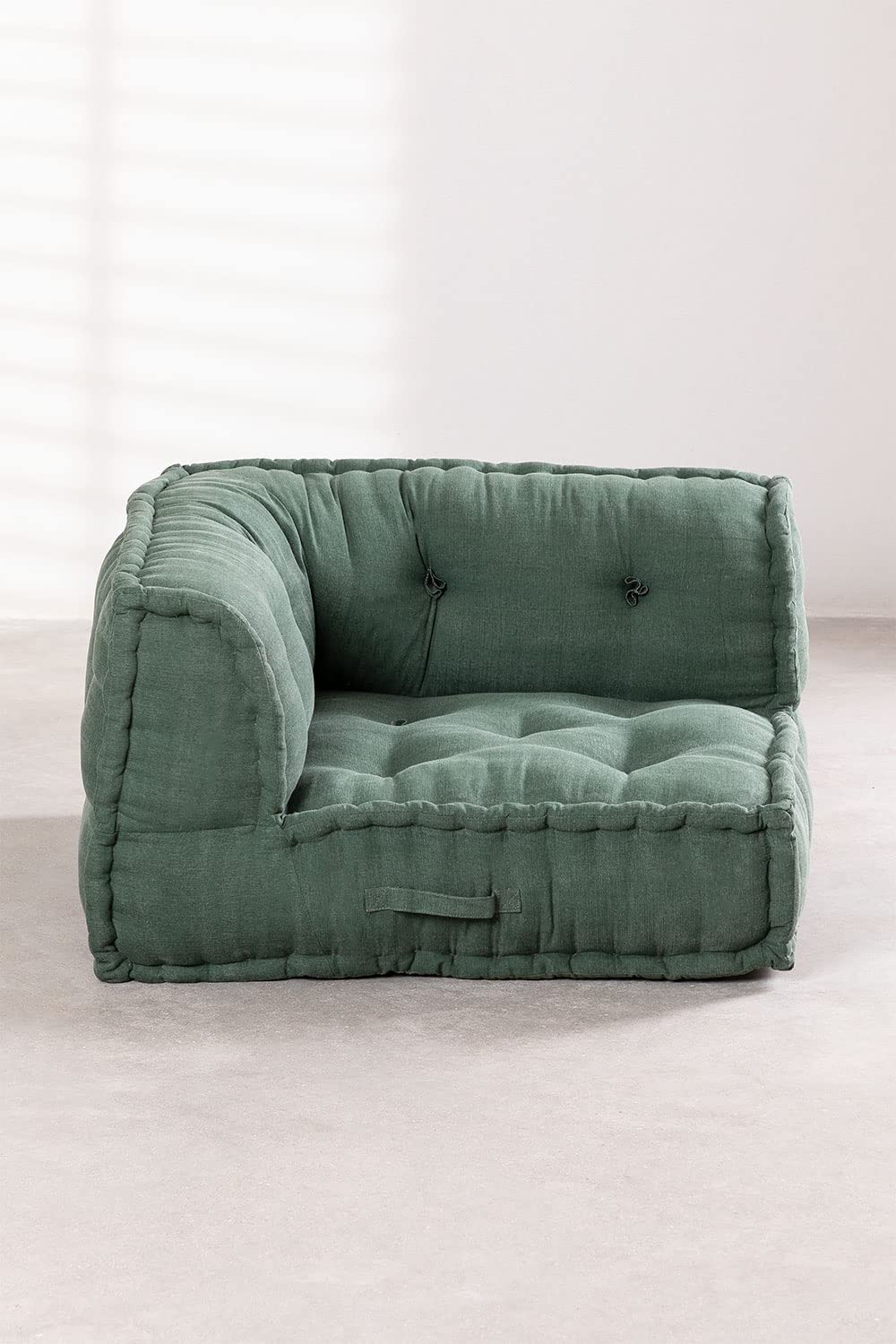 Sklum Dhel pouf divano verde eter cotone