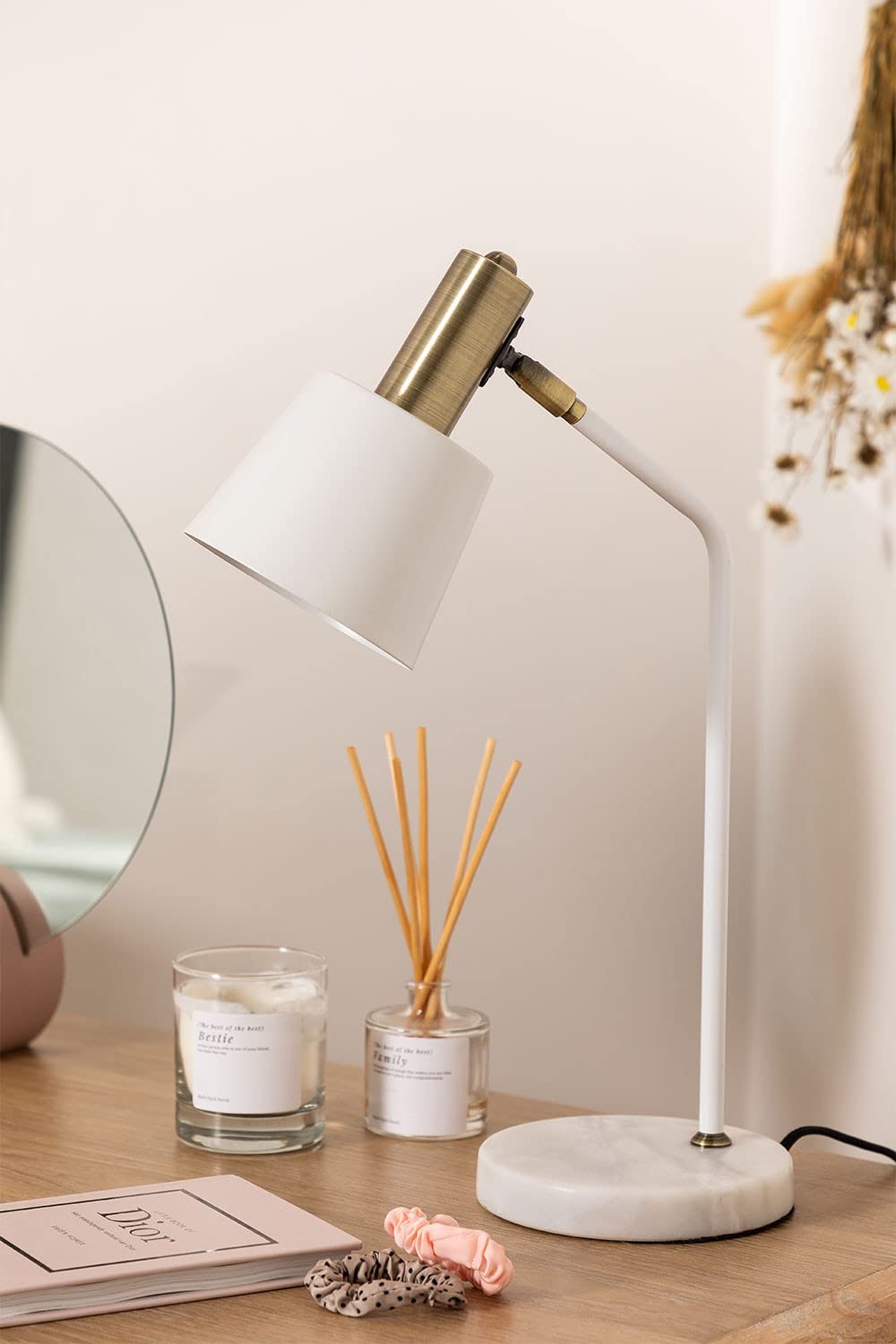 Sklum Águeda lampada tavolo bianco ferro E14