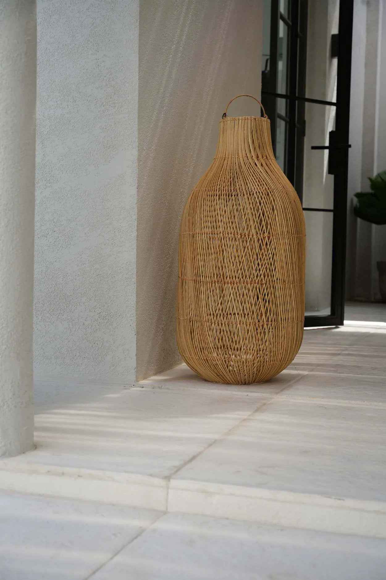 Bambua Kendi lampadario L naturale rattan