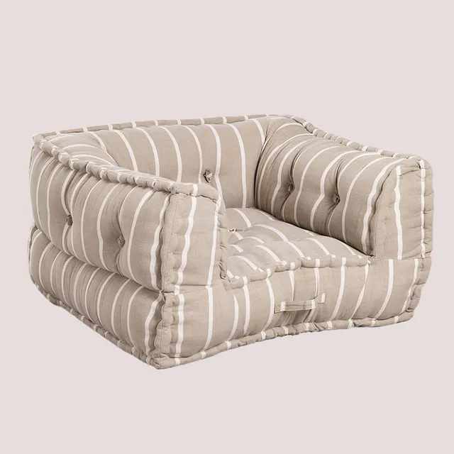 Sklum Dhel Boho poltrona modulare cotone moka