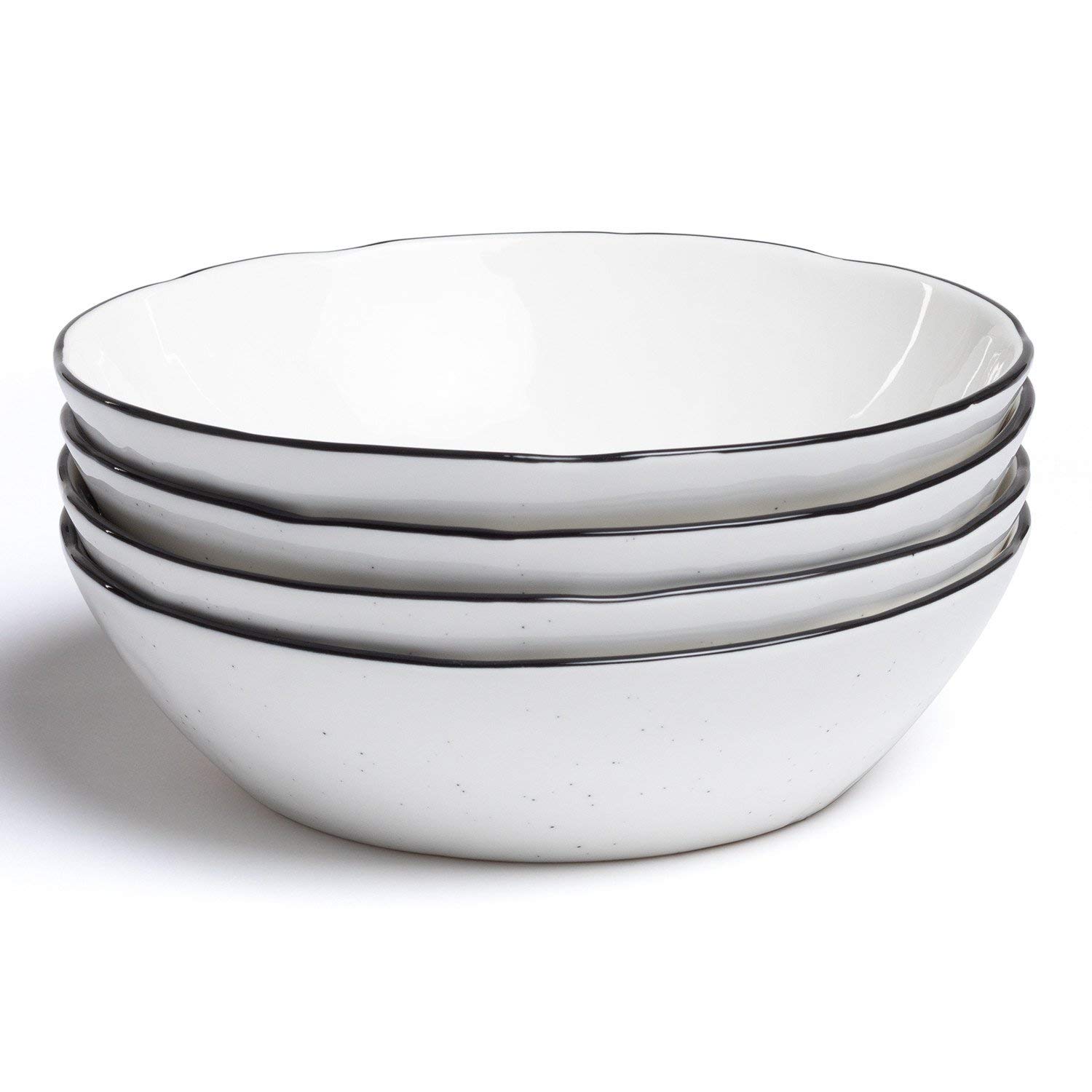Sklum Tellah piatti fondi porcellana bianchi set 4 pezzi