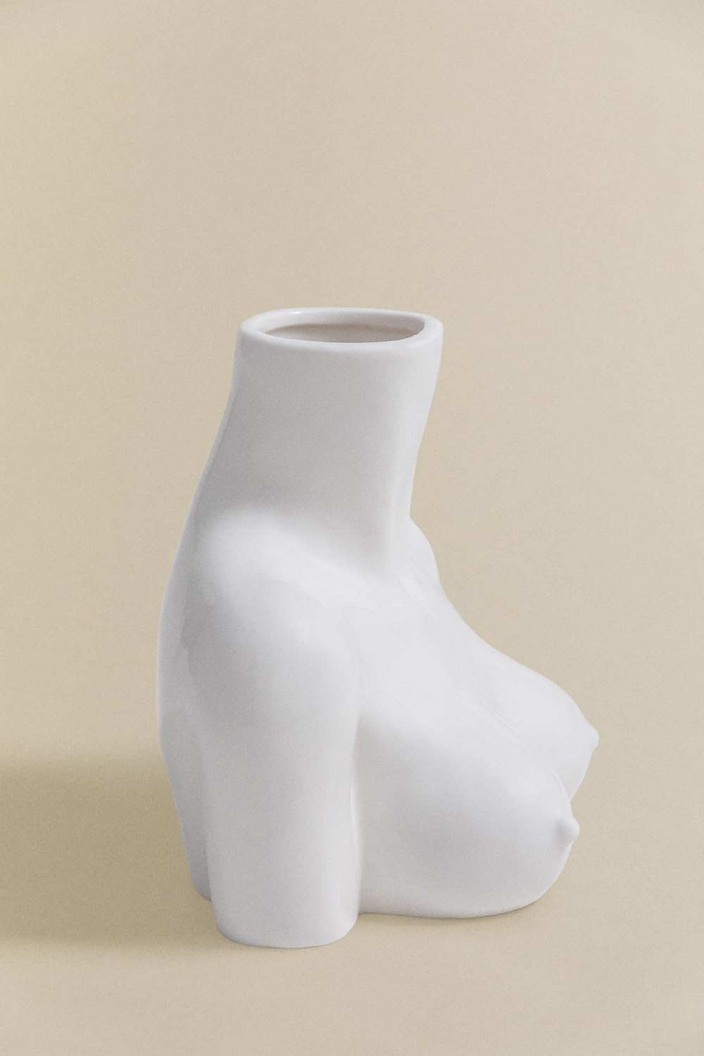 Sklum Aleska vaso in ceramica bianco forma busto