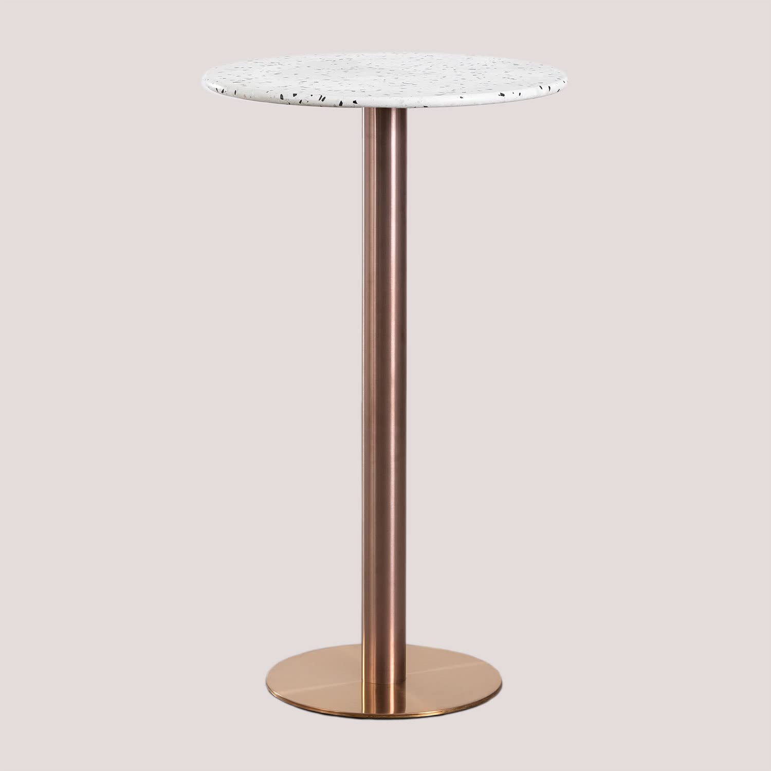 Sklum Malibu tavolo bar alto rotondo Ø60 cm in terrazzo