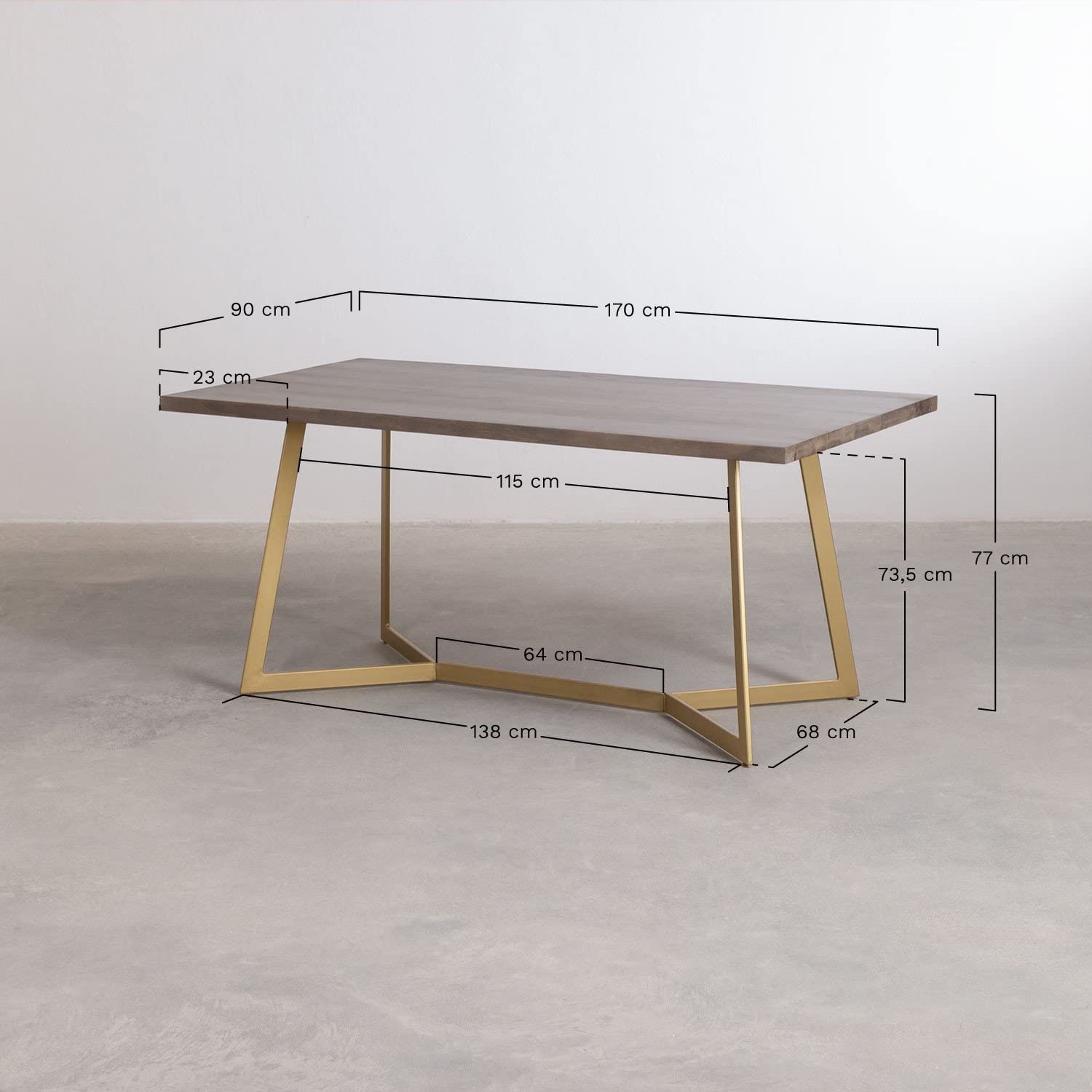 Sklum Gledi tavolo da pranzo 170x90 legno scuro