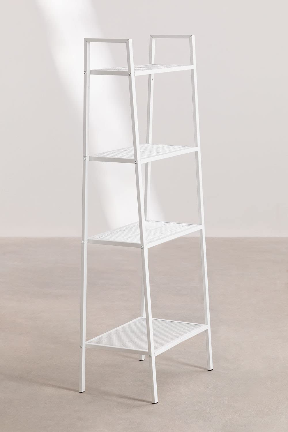 Sklum Arkan scaffale bianco in acciaio 4 ripiani