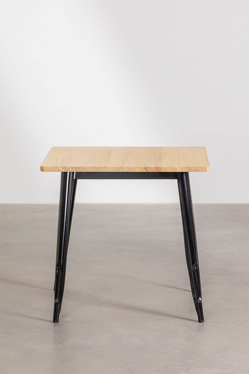 Sklum Lix tavolo quadrato 80x80 in legno e acciaio