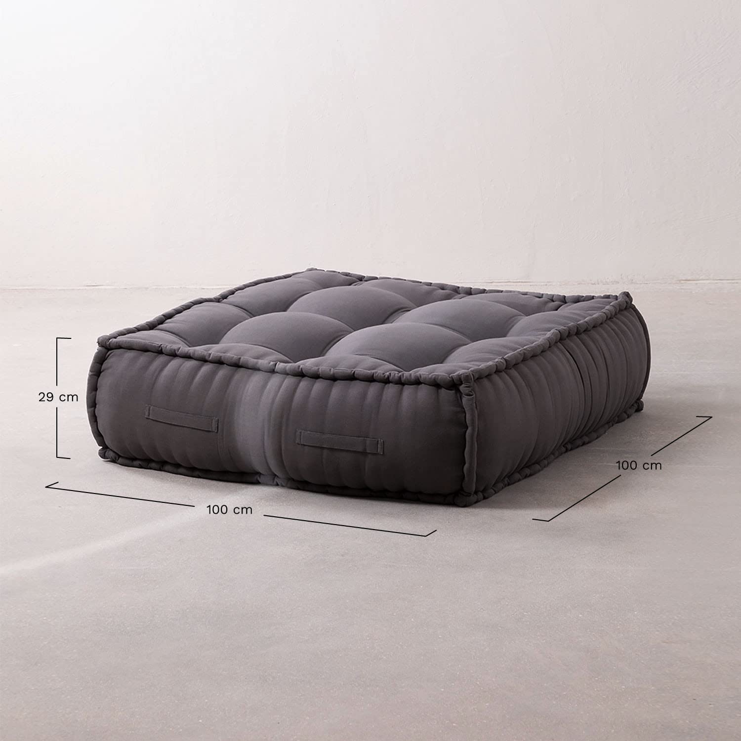 Sklum Yebel Pouf Modulare Cotone Blu Celeste 100 cm