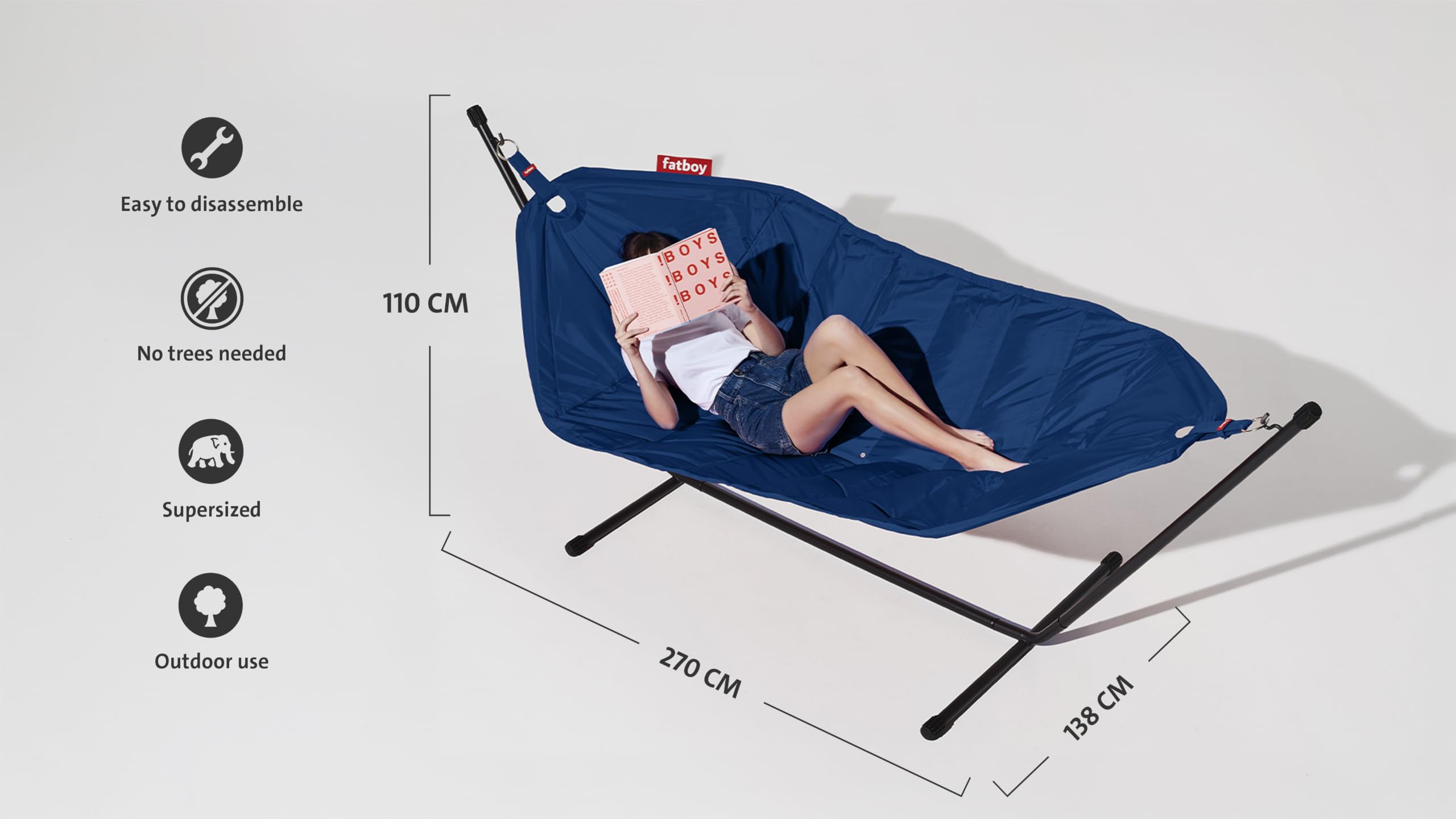 Fatboy Headdemock amaca da esterno blu 2 posti