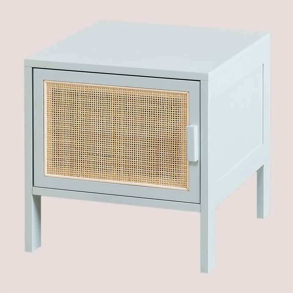 Sklum Reyna Kids Comodino Iceberg in Pino e Rattan