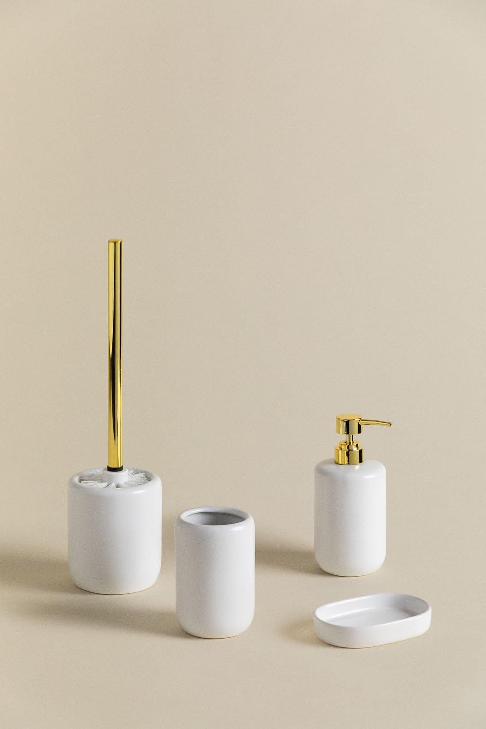 Sklum Pierk Set Bagno Ceramica Bianco 4 Pezzi
