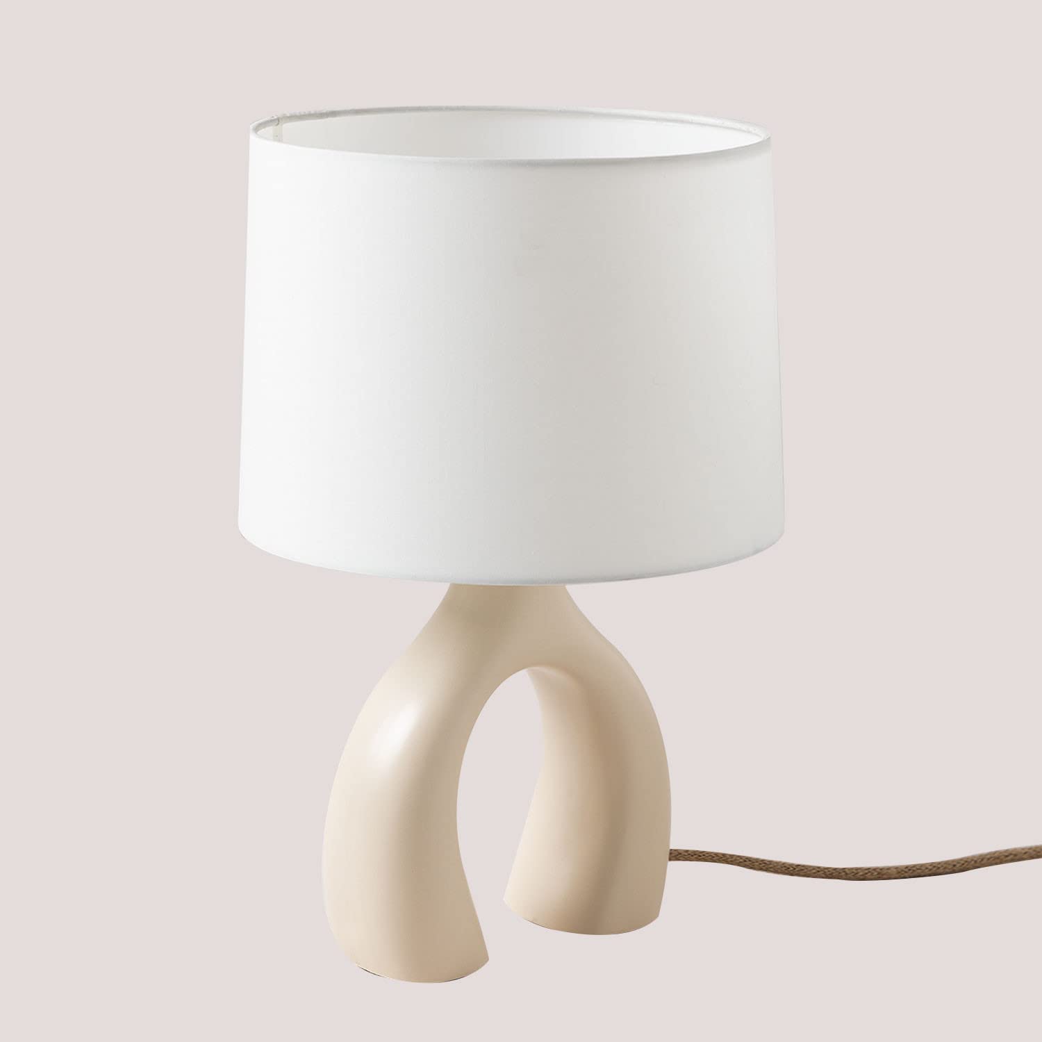 Sklum Ympa Gardenia lampada da tavolo bianca E27