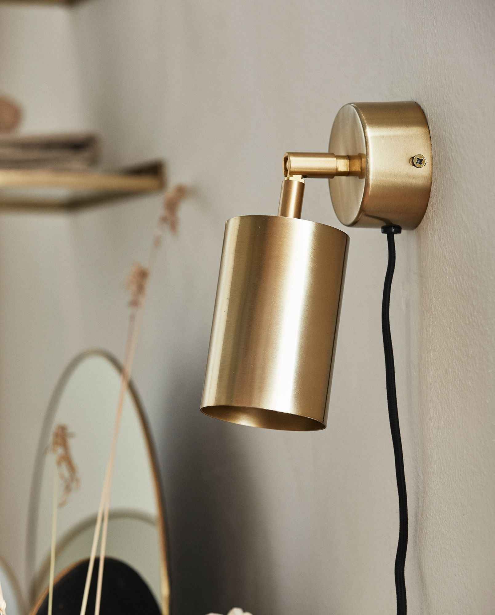 Bambua Maia lampada da parete oro spot led