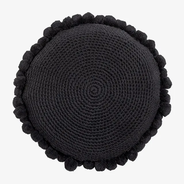 Sklum Yilda cuscino rotondo Ø50 cm cotone con pon pon