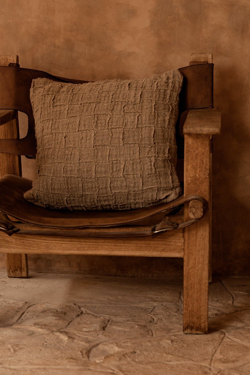Bambua Linen Damier federa in lino naturale