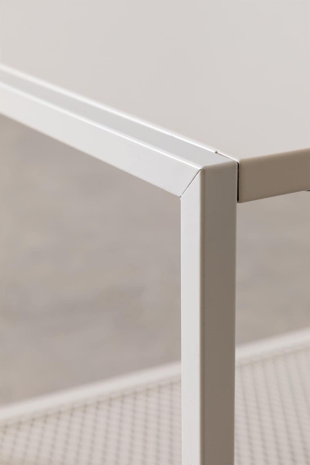 Sklum Thura Tavolino Quadrato Bianco 51 cm Acciaio