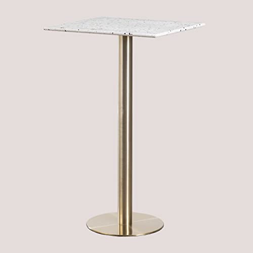 Sklum Malibu tavolo bar alto quadrato 60x60 cm in terrazzo